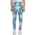 Leaves Glitter Background Winter Kids  Skirted Pants