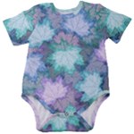 Leaves Glitter Background Winter Baby Short Sleeve Bodysuit