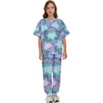 Leaves Glitter Background Winter Kids  T-Shirt and Pants Sports Set
