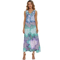 V-Neck Sleeveless Wide Leg Pants Overalls 