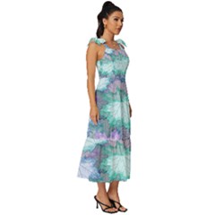 Tie-Strap Tiered Midi Chiffon Dress 