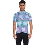 Leaves Glitter Background Winter Men s Short Sleeve Cycling Jersey