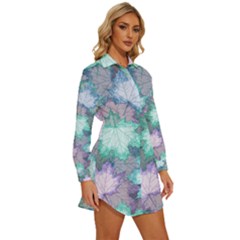Womens Long Sleeve Shirt Dress 