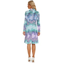 Long Sleeve Shirt Collar A-Line Dress 