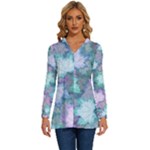 Leaves Glitter Background Winter Long Sleeve Drawstring Hooded Top