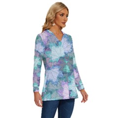 Long Sleeve Drawstring Hooded Top 