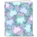 Leaves Glitter Background Winter 8  x 10  Hardcover Notebook