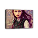 Beautiful Angel Girl In Green And Red  Knit Vest Mini Canvas 6  x 4  (Stretched)