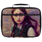 Beautiful Angel Girl In Green And Red  Knit Vest Full Print Lunch Bag