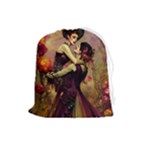 Fantasy Floral Couple Dancing Drawstring Pouch (Large)