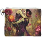 Fantasy Floral Couple Dancing Canvas Cosmetic Bag (XXL)