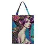 Beautiful Fantasy Fairy With Purple  Hair Classic Tote Bag