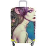 Beautiful Fantasy Fairy With Purple  Hair Luggage Cover (Large)