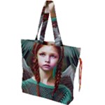Pretty Redhead  Fairy Angel In Knit Outfit Drawstring Tote Bag