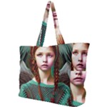 Pretty Redhead  Fairy Angel In Knit Outfit Simple Shoulder Bag