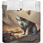 Corgi Dog  In The Middle Of The End Of The World Duvet Cover Double Side (King Size)