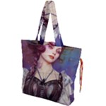 Elegant Victorian Woman 5 Drawstring Tote Bag