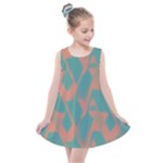 Mid Century Geometric Shapes Pattern 7 Kids  Summer Dress