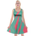 Mid Century Geometric Shapes Pattern 9 Reversible Velvet Sleeveless Dress