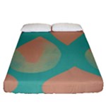 Mid Century Geometric Shapes Pattern 8 Fitted Sheet (Queen Size)