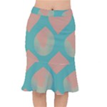 Mid Century Geometric Shapes Pattern 8 Short Mermaid Skirt