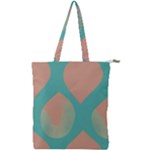 Mid Century Geometric Shapes Pattern 8 Double Zip Up Tote Bag