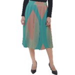 Mid Century Geometric Shapes Pattern 8 Classic Velour Midi Skirt 