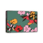 Mid Century Retro Floral 1970s 1960s Pattern 30 Mini Canvas 6  x 4  (Stretched)
