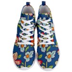 Mid Century Retro Floral 1970s 1960s Pattern 32 Men s Lightweight High Top Sneakers