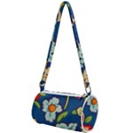 Mid Century Retro Floral 1970s 1960s Pattern 32 Mini Cylinder Bag