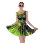Machine Technology Circuit Electronic Computer Technics Detail Psychedelic Abstract Pattern Skater Dress