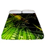 Machine Technology Circuit Electronic Computer Technics Detail Psychedelic Abstract Pattern Fitted Sheet (Queen Size)