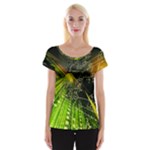Machine Technology Circuit Electronic Computer Technics Detail Psychedelic Abstract Pattern Cap Sleeve Top