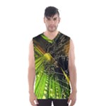 Machine Technology Circuit Electronic Computer Technics Detail Psychedelic Abstract Pattern Men s Basketball Tank Top