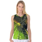 Machine Technology Circuit Electronic Computer Technics Detail Psychedelic Abstract Pattern Women s Basketball Tank Top