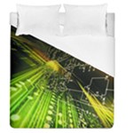 Machine Technology Circuit Electronic Computer Technics Detail Psychedelic Abstract Pattern Duvet Cover (Queen Size)