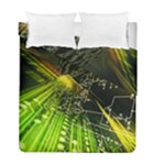 Machine Technology Circuit Electronic Computer Technics Detail Psychedelic Abstract Pattern Duvet Cover Double Side (Full/ Double Size)