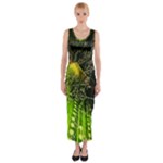 Machine Technology Circuit Electronic Computer Technics Detail Psychedelic Abstract Pattern Fitted Maxi Dress