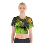 Machine Technology Circuit Electronic Computer Technics Detail Psychedelic Abstract Pattern Cotton Crop Top