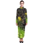 Machine Technology Circuit Electronic Computer Technics Detail Psychedelic Abstract Pattern Turtleneck Maxi Dress