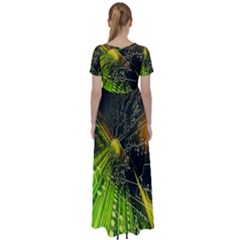 High Waist Short Sleeve Maxi Dress 