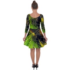 Quarter Sleeve Skater Dress 
