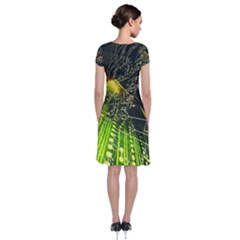 Short Sleeve Front Wrap Dress 