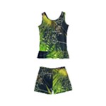 Machine Technology Circuit Electronic Computer Technics Detail Psychedelic Abstract Pattern Kids  Boyleg Swimsuit