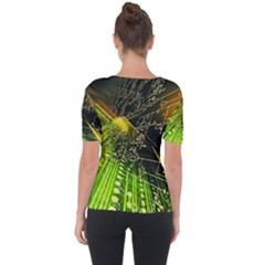 Shoulder Cut Out Short Sleeve Top 