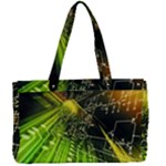 Machine Technology Circuit Electronic Computer Technics Detail Psychedelic Abstract Pattern Canvas Work Bag