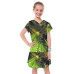 Machine Technology Circuit Electronic Computer Technics Detail Psychedelic Abstract Pattern Kids  Drop Waist Dress