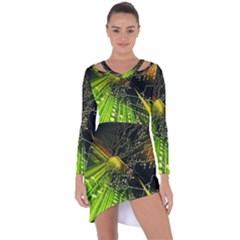 Asymmetric Cut-Out Shift Dress 