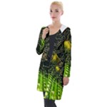 Machine Technology Circuit Electronic Computer Technics Detail Psychedelic Abstract Pattern Hooded Pocket Cardigan