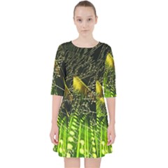 Quarter Sleeve Pocket Dress 